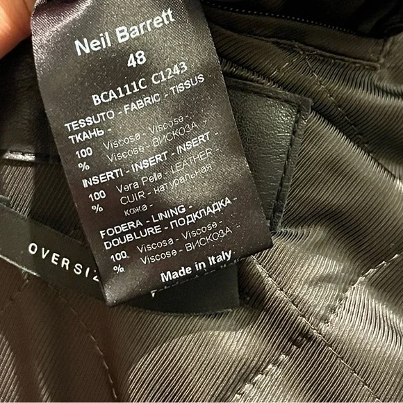 Neil Barrett - Black and Brown Hooded Military Coat OversizedFit